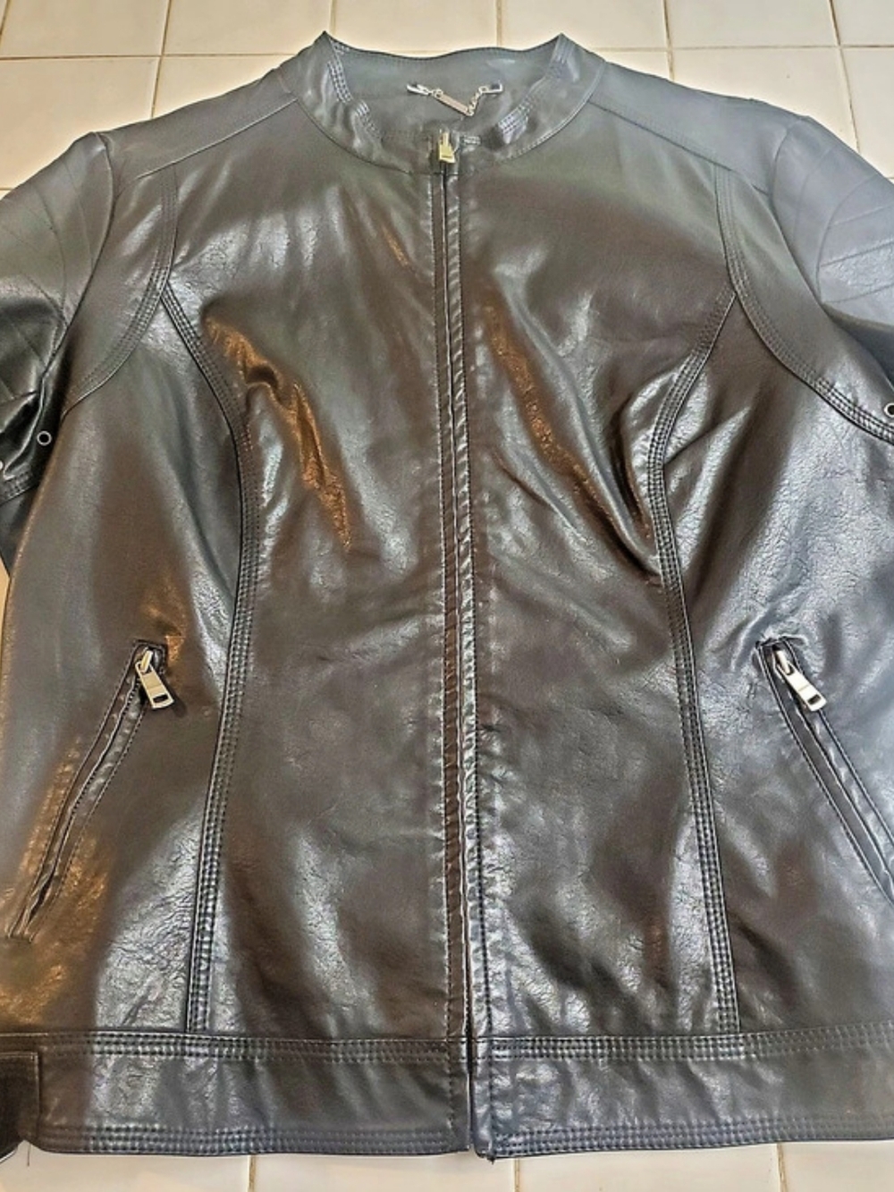 Women's Black Leather Jacket By LA Coalition